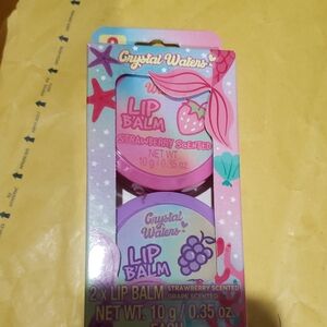 Crystal Waters Lip Balm Strawberry & Grape .35oz New